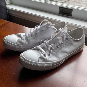 White leather retro converse
